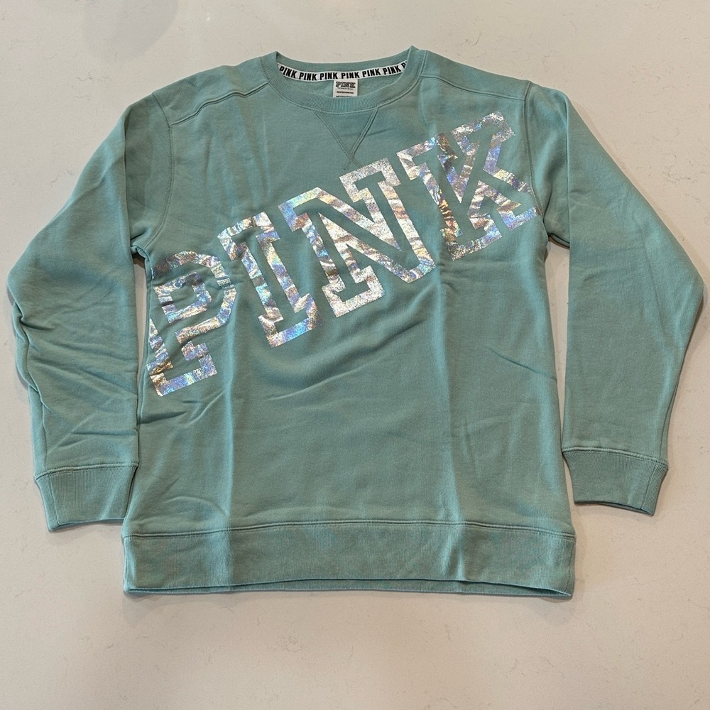 PINK Victoria’s Secret Campus Crew Sweatshirt - Sage